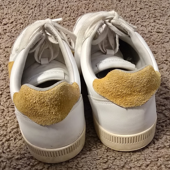 Everlane The Releather Court White Mustard Sneakers 12.5 - Picture 6 of 9